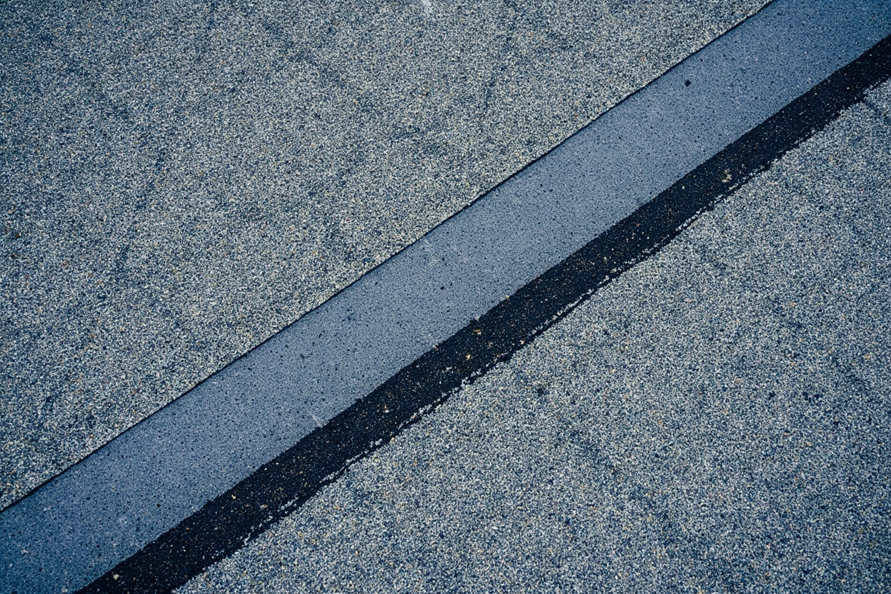 Tweelaags bitumen dakbedekking, gebrand op een plat dak