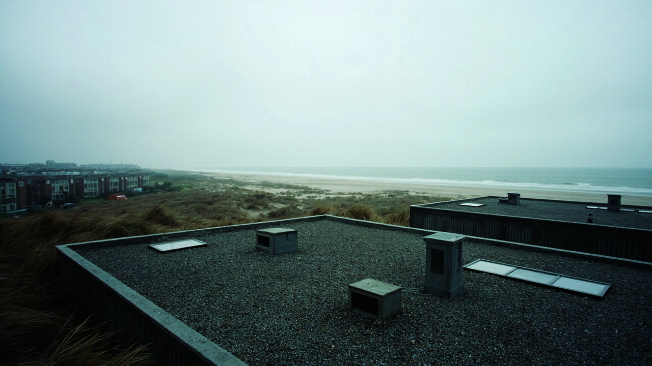 Daken aan de kust in Zandvoort, waar zout en wind de dakbedekking sneller aantasten